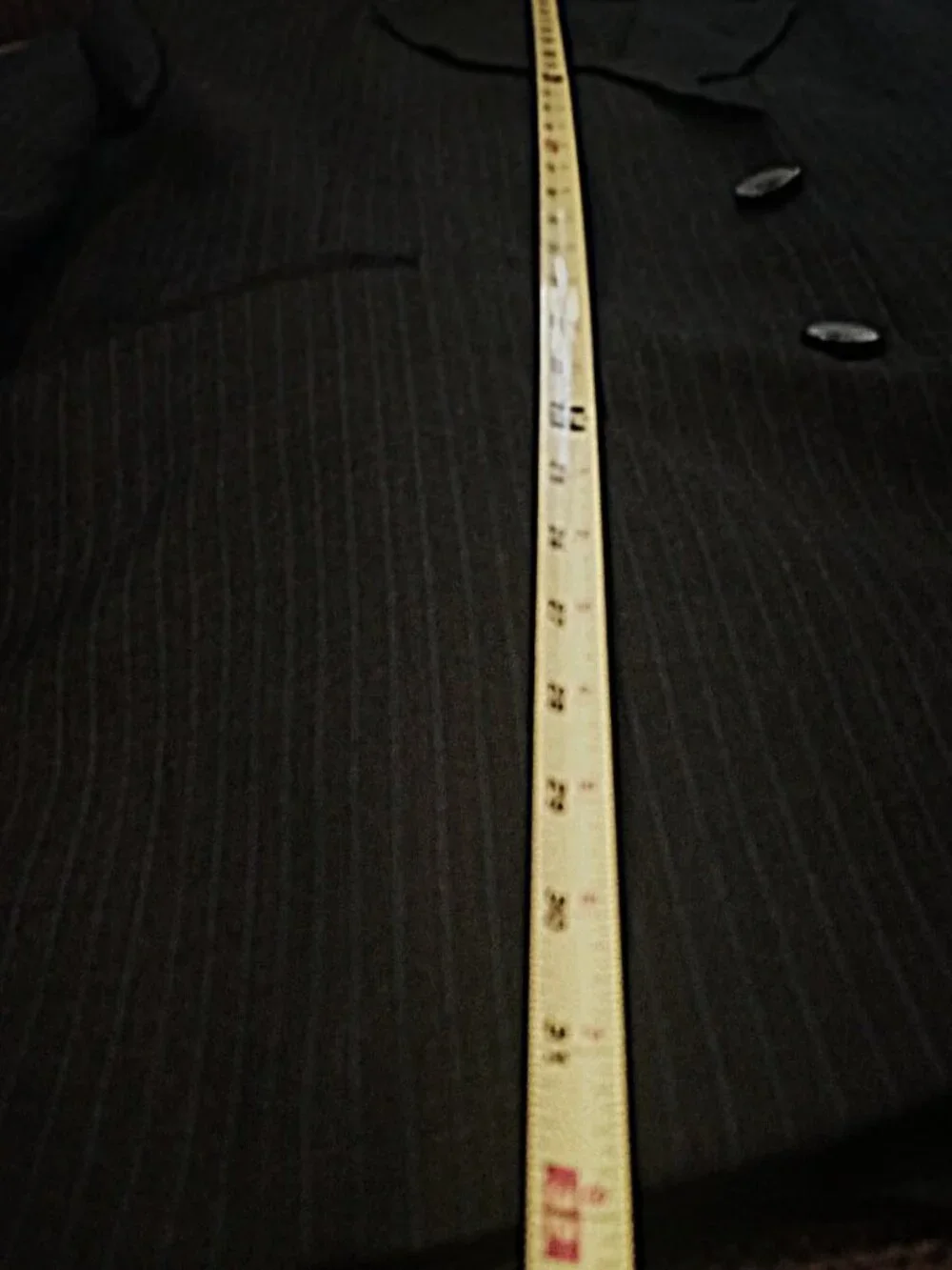 Raymond Paldi Men Grayish Brown Pinstripe 2 Piece Slim Fit Suit   46R